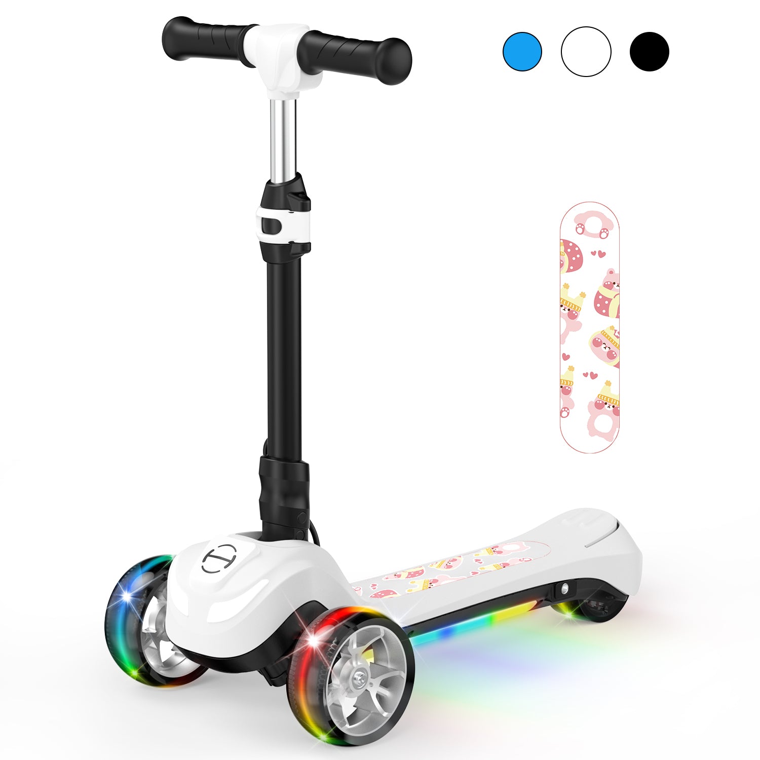 B1 3-Wheel Folding Kids Scooter LED Lighted PU Wheels