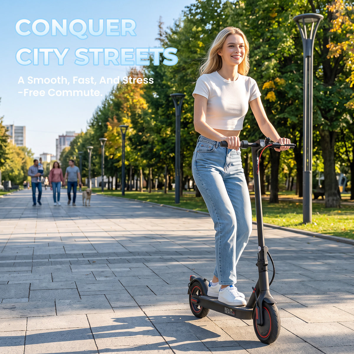 Foldable Electric Scooter for Adults, 500W Motor, 36V 10Ah Battery, 18-25 Miles Range, Disc Brake, Smart Lock, Portable Design