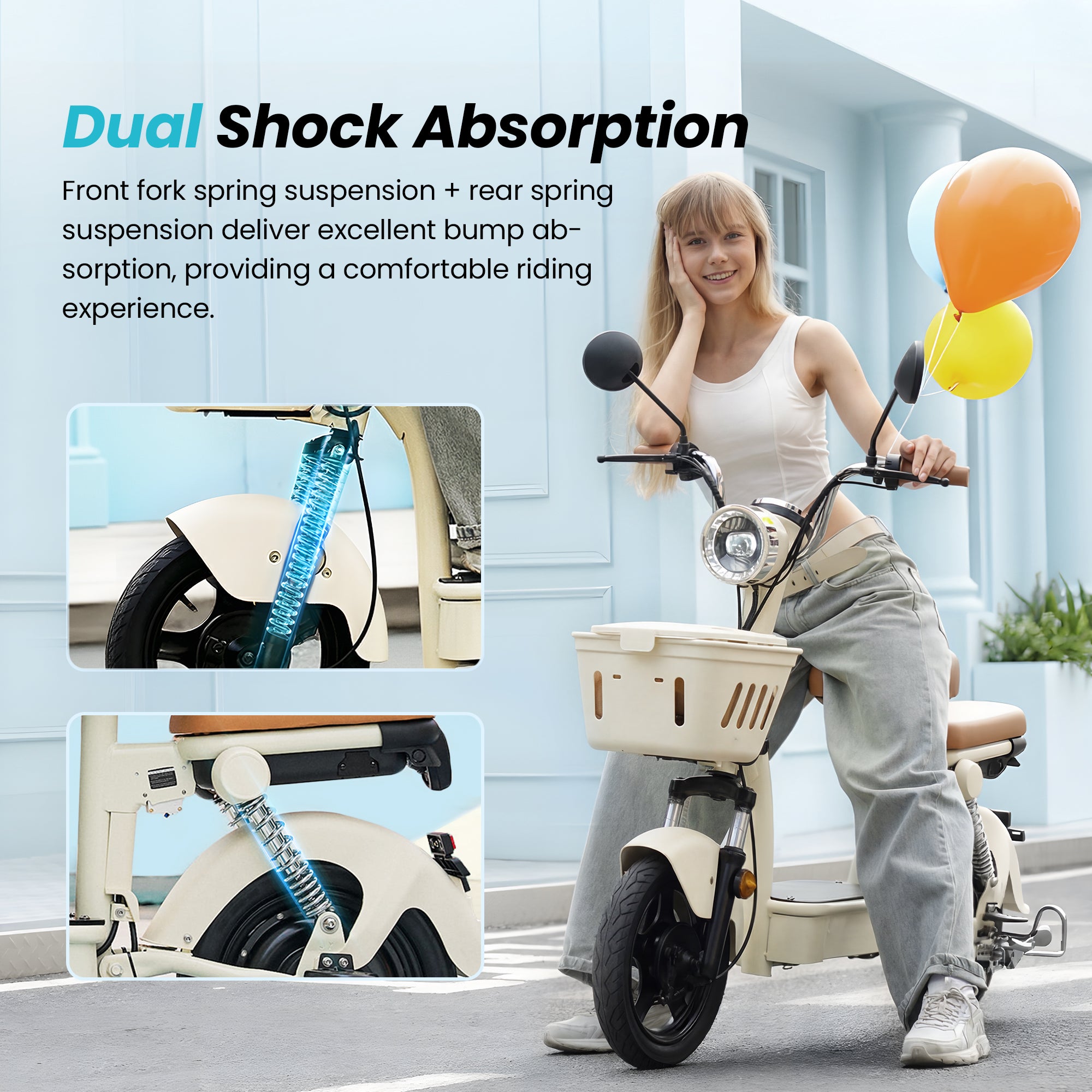 M16 Electric Scooter with Seat 1200W Powerful Motor