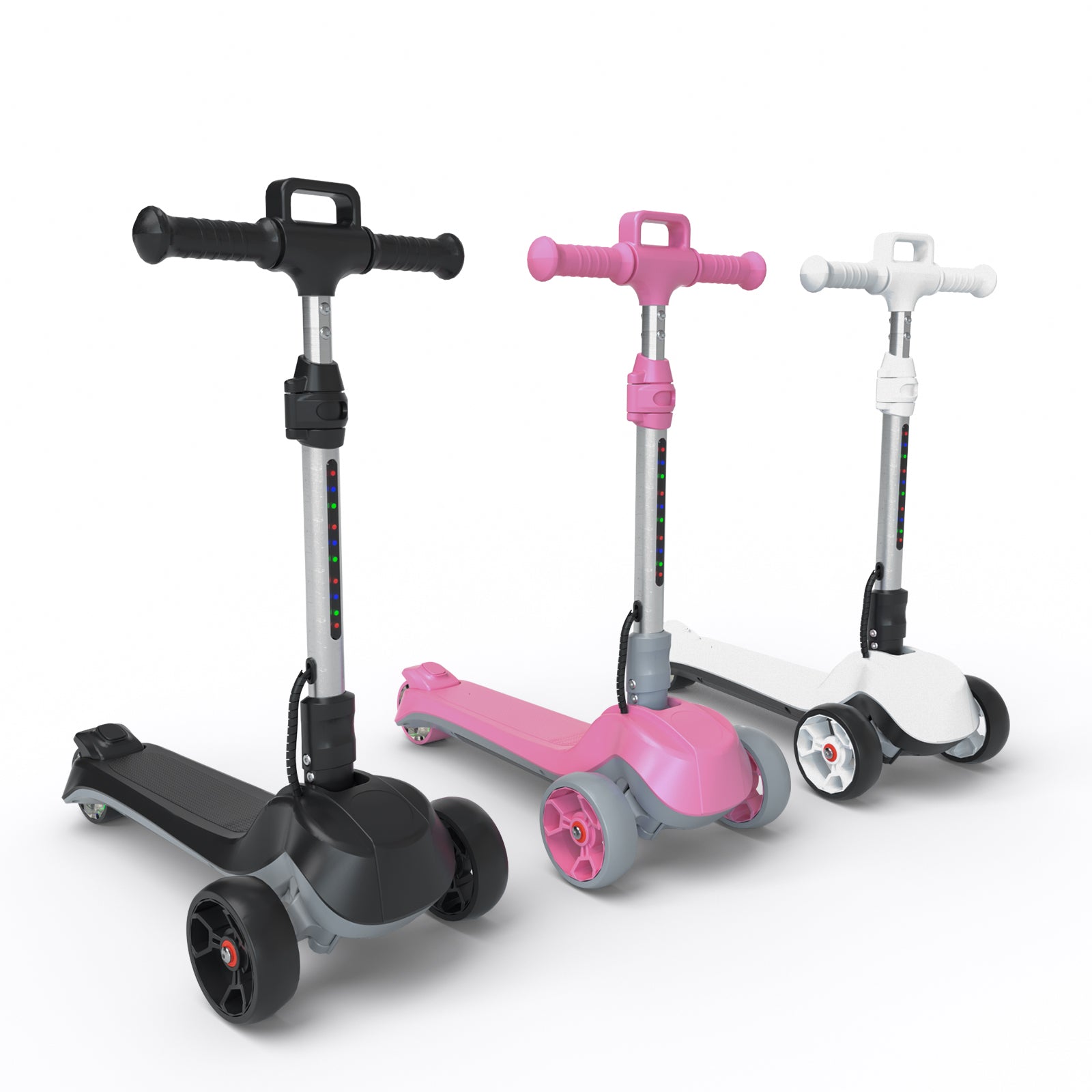iK2 3-Wheel Electric Scooter Adjustable Height for Kids Ages 3-8 Unique Gift