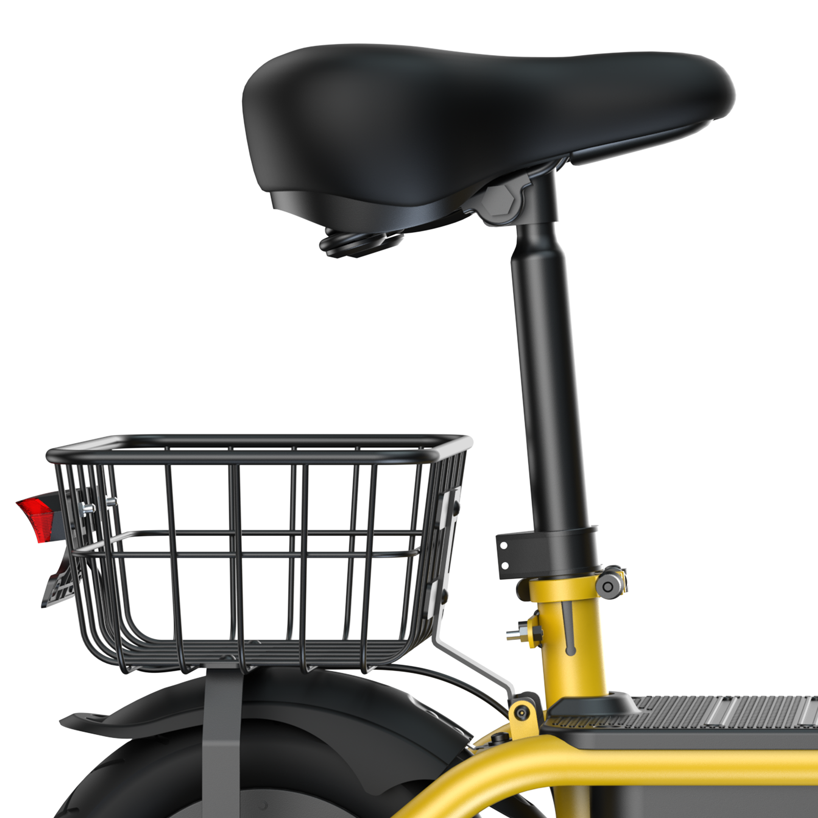 F2 Electric Scooter with Seat 10" Pneumatic Tire Yellow