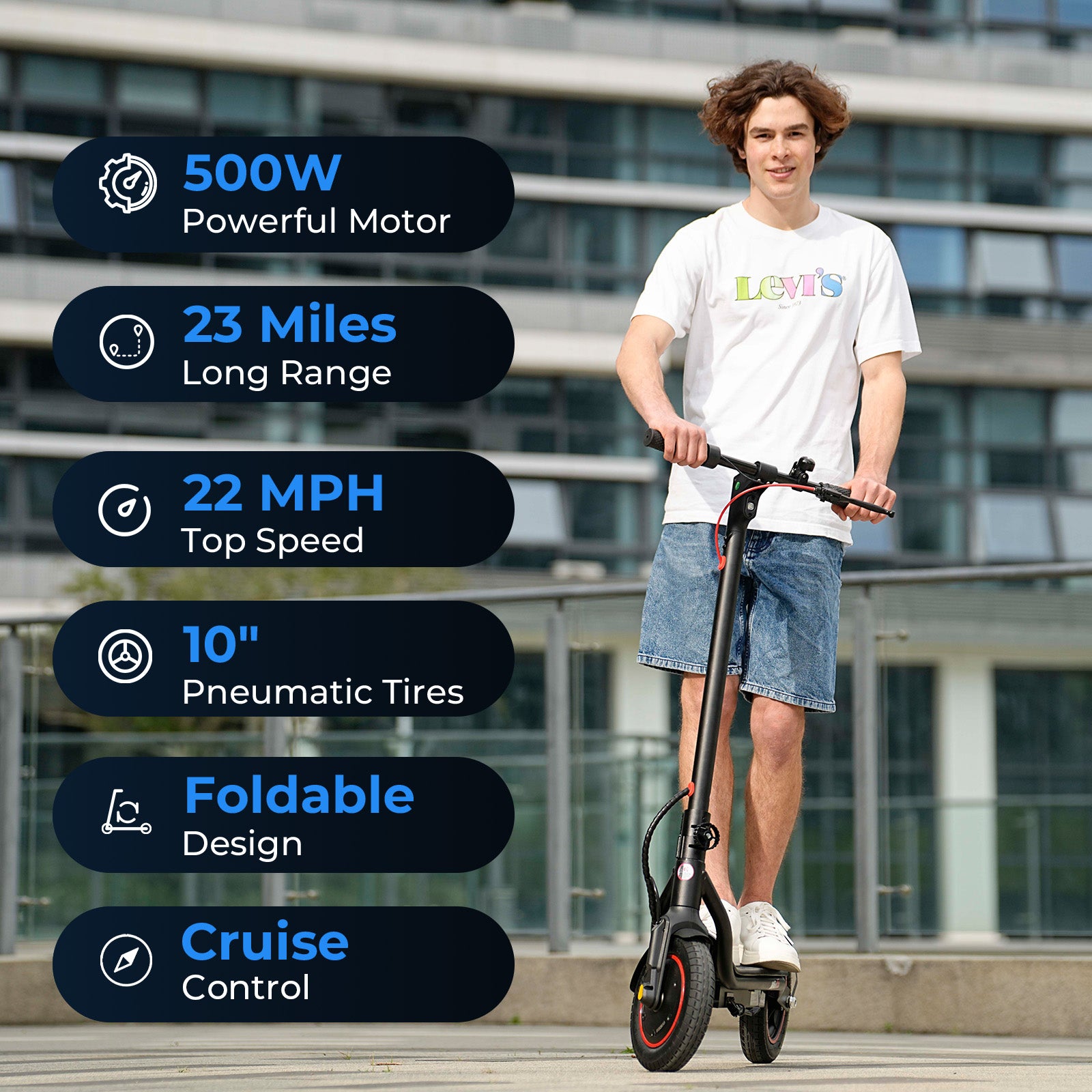 X6 Commuting Electric Scooter 500W Motor for Adults