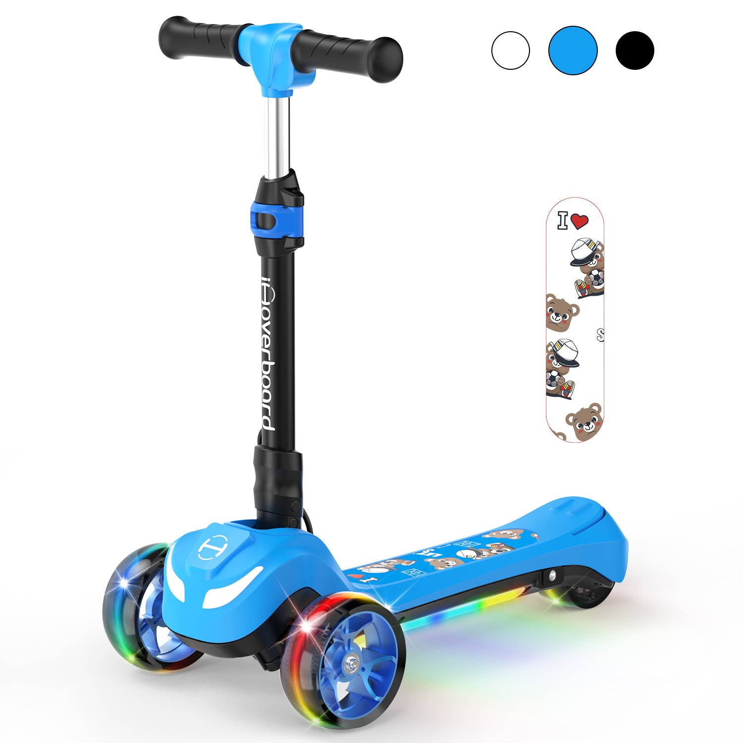B1 3-Wheel Folding Kids Scooter LED Lighted PU Wheels