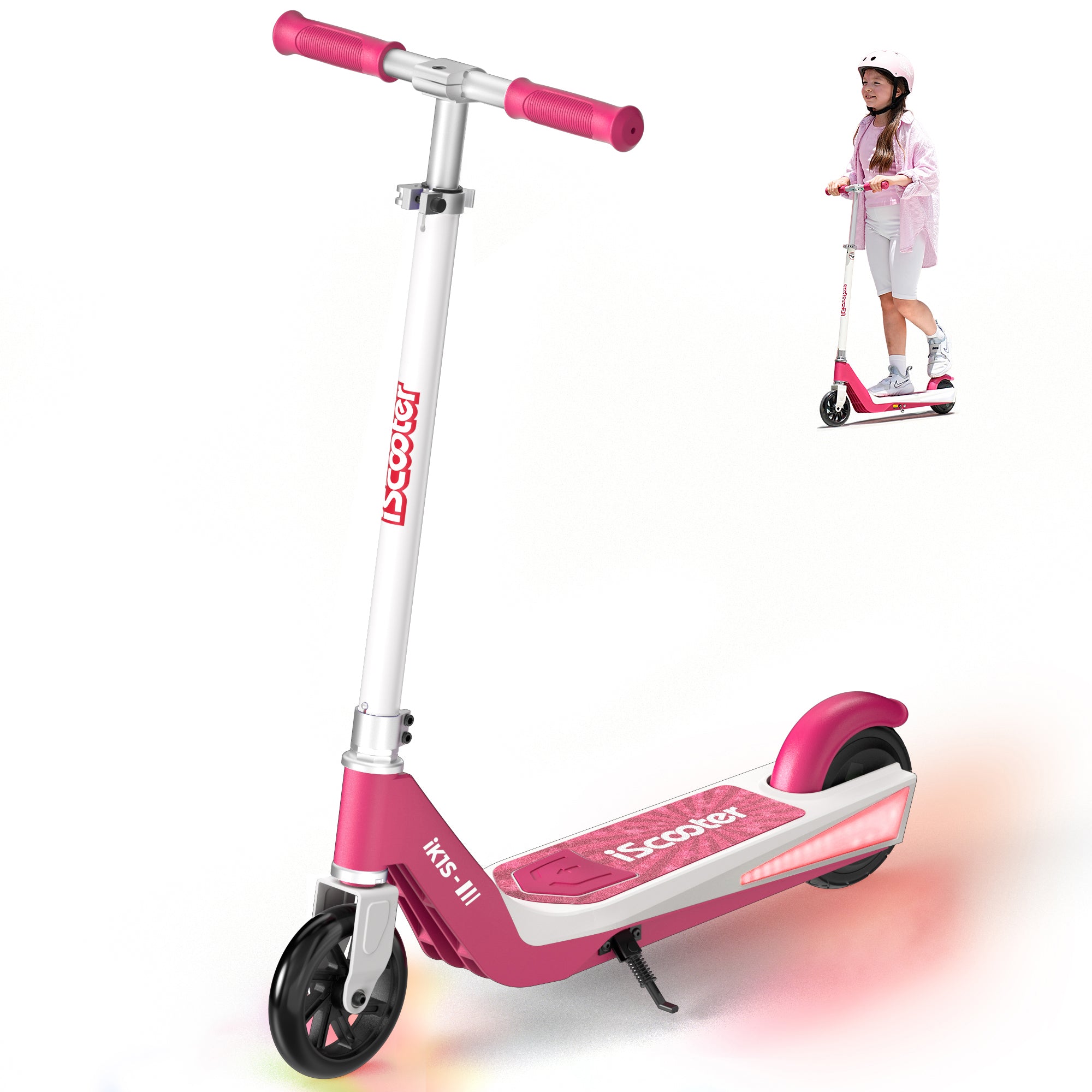 iK1 Electric Scooter for Kids Aged 6-10, Magnetic Safe Charging