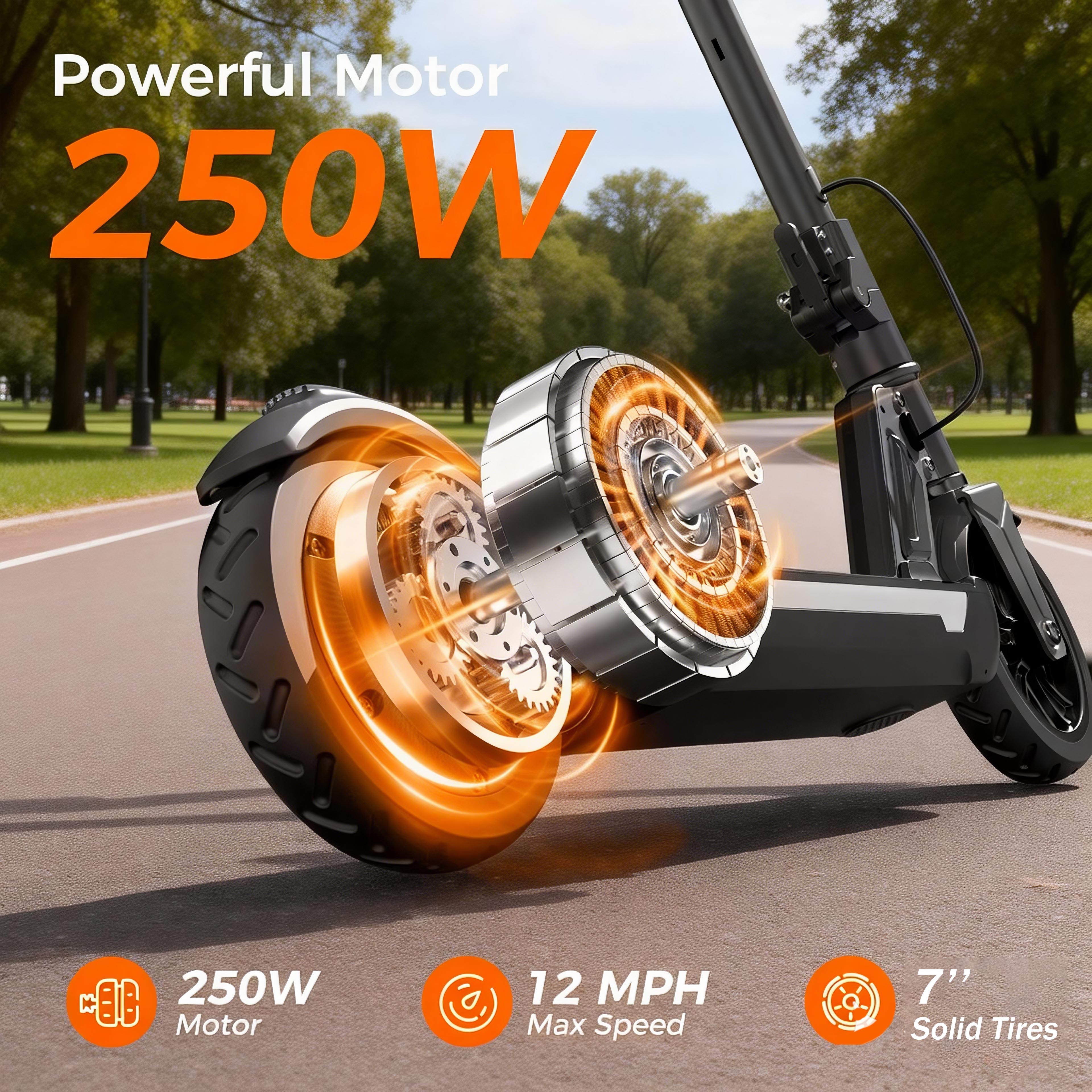 Electric Scooter for Kids 8+, 3 Adjustable Heights Kids Electric Scooter with Max 12 Mph, 10 Miles Long Range, Cruise Control, Ideal Gift for Kid