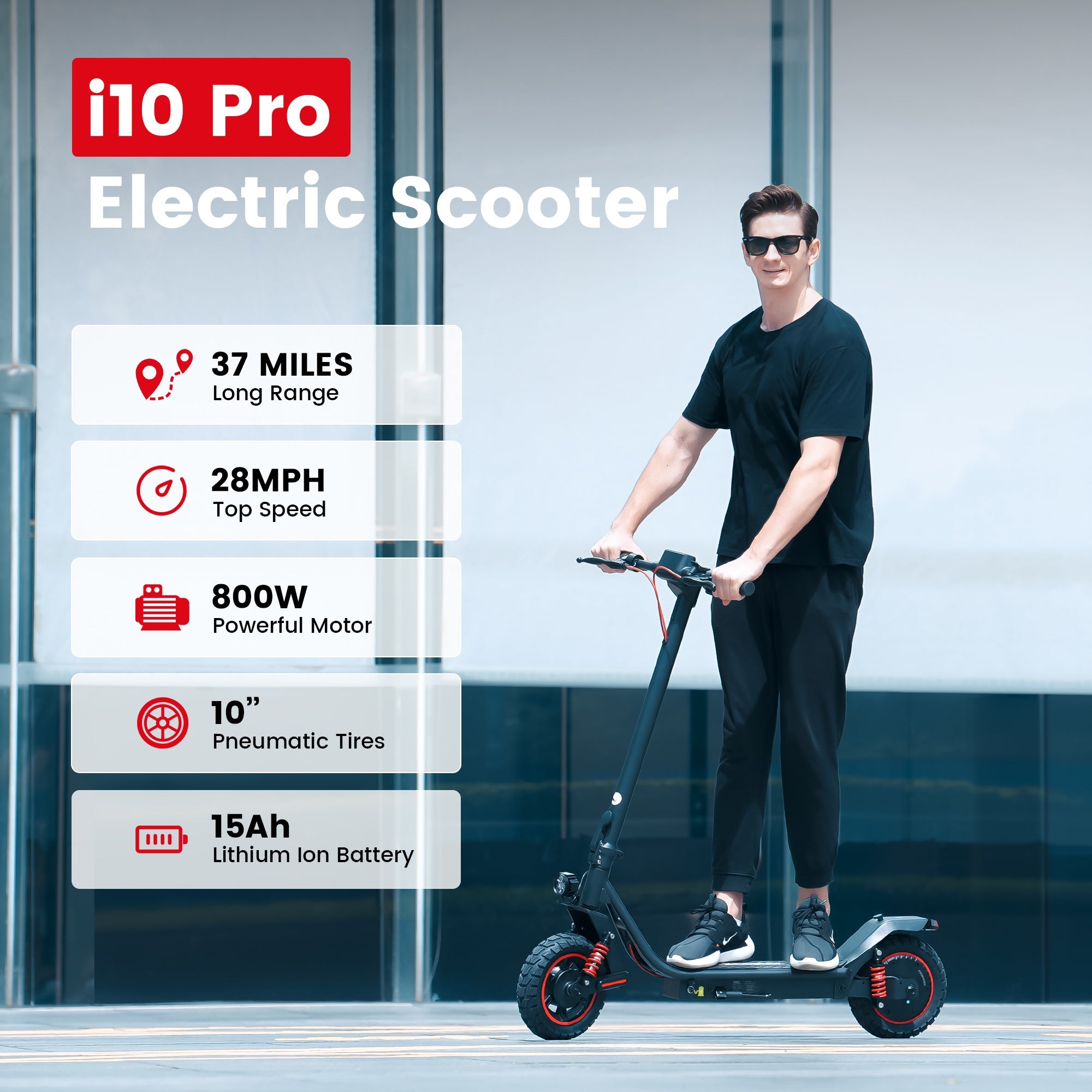 i10 Pro 800W Commuter Electric Scooter