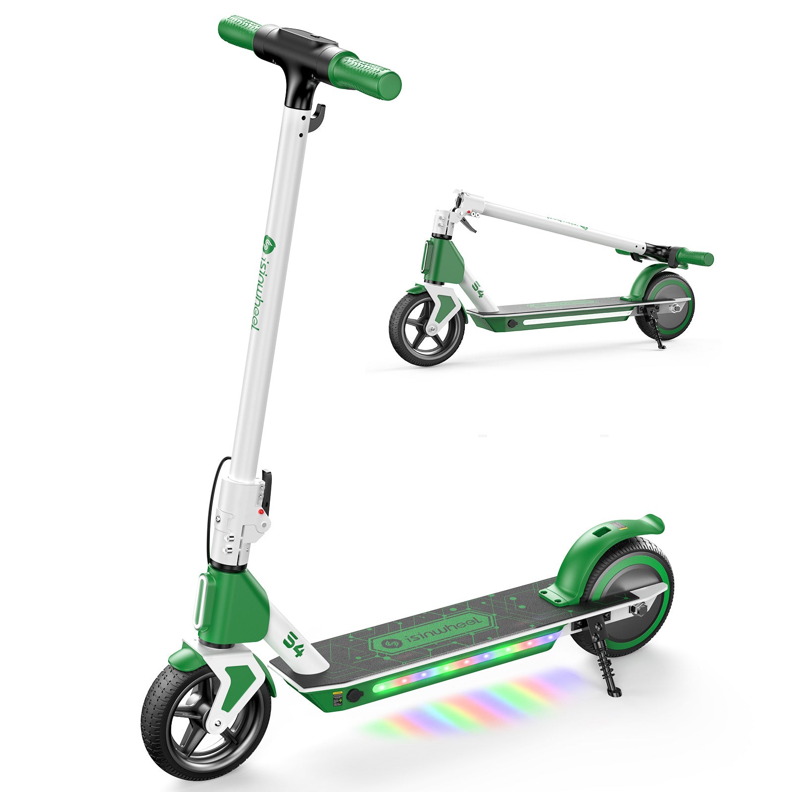 S2 Electric Scooter Colorful Lights Adjustable Speed and Height for Kids Ages 6-14