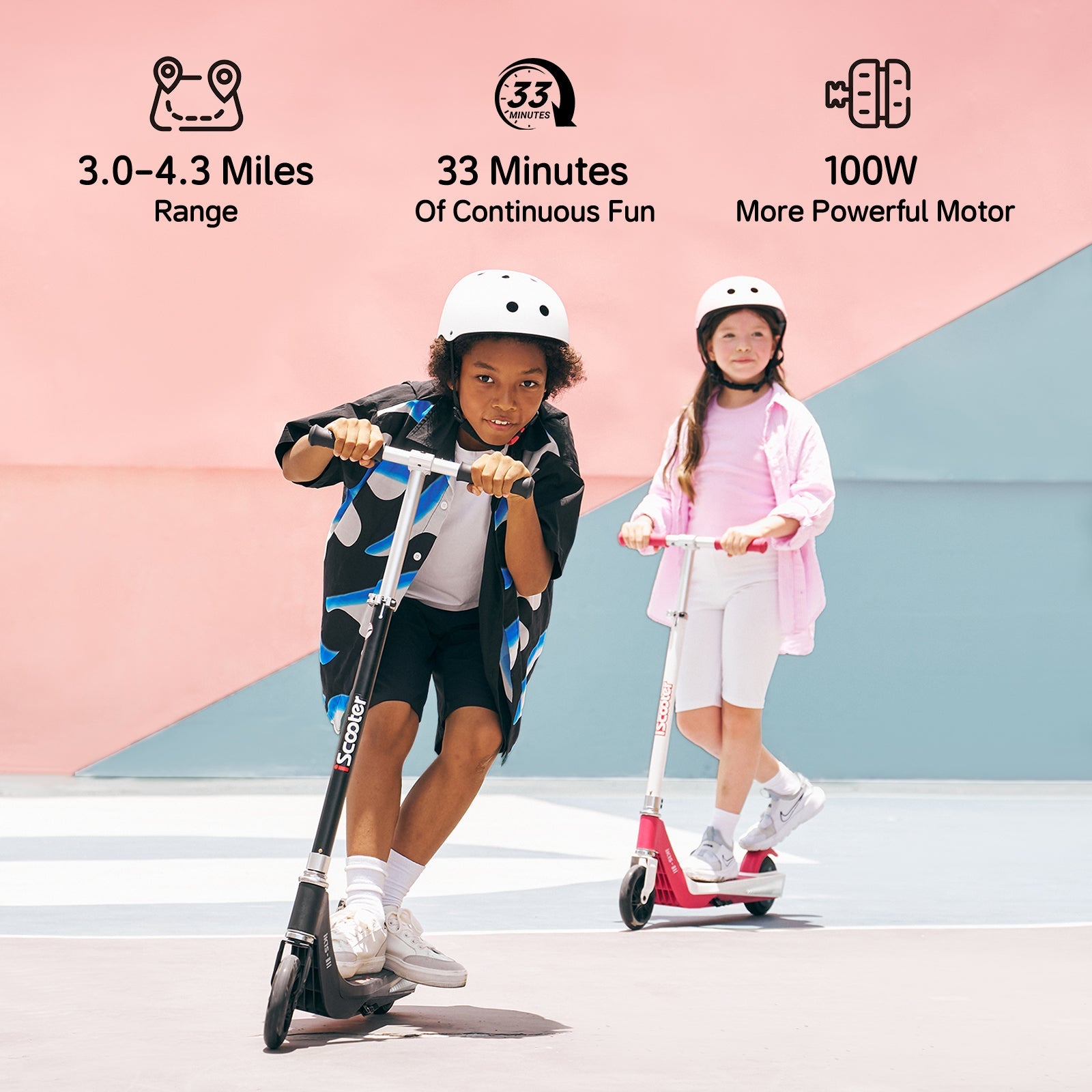 iK1 Electric Scooter for Kids Aged 6-10, Magnetic Safe Charging