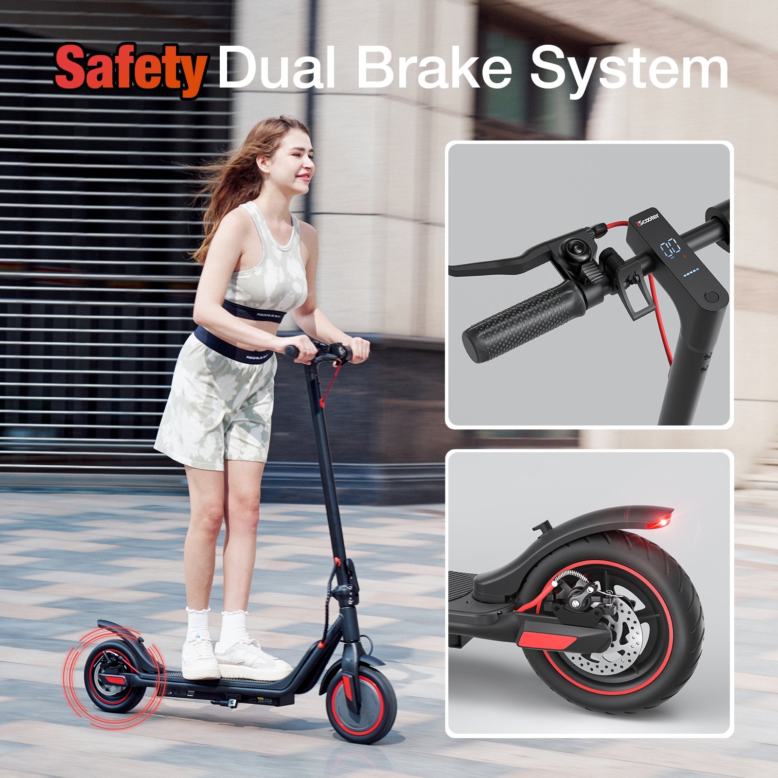 i8M Electric Scooter 15 Miles Long Range, 19 MPH Top Speed
