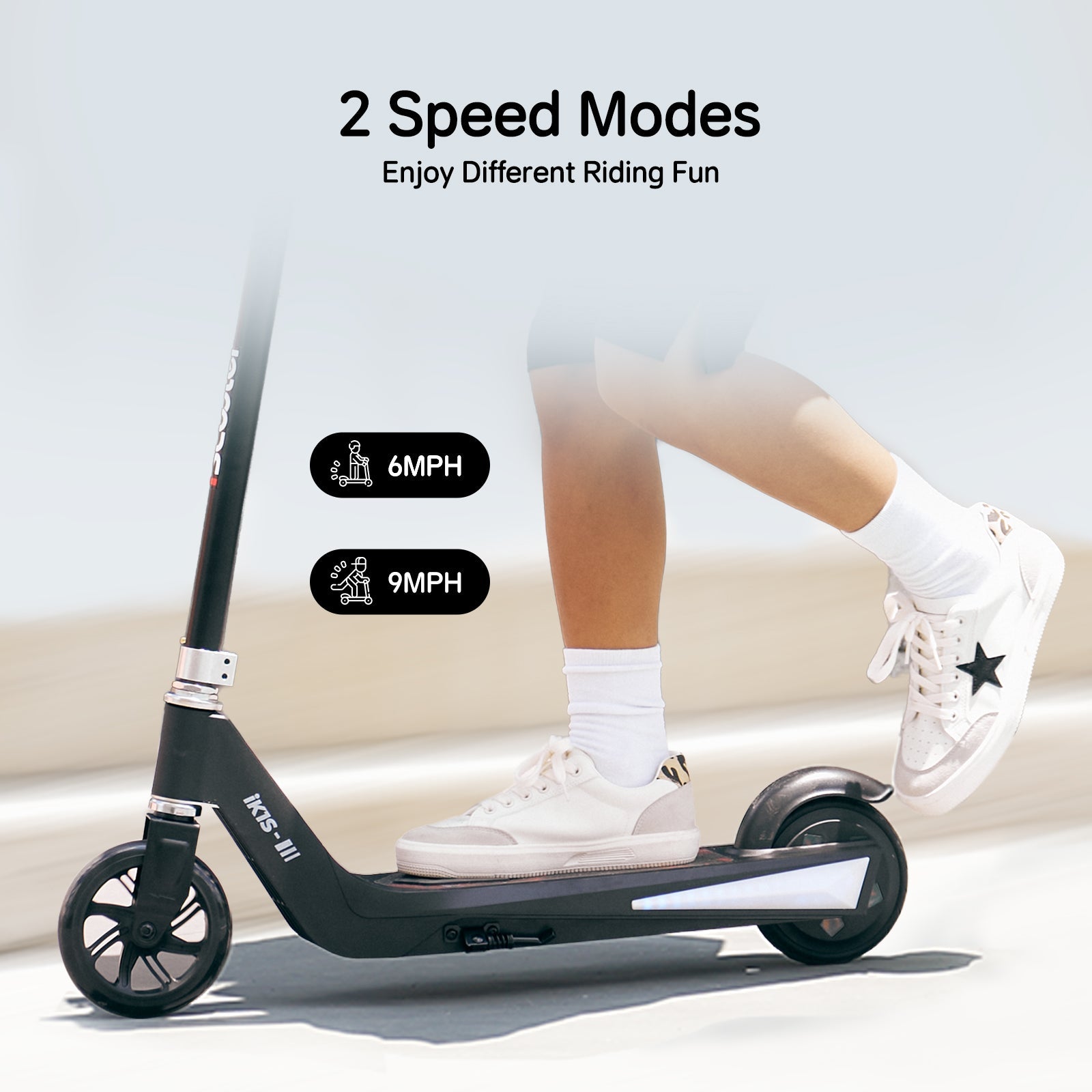 iK1 Electric Scooter for Kids Aged 6-10, Magnetic Safe Charging