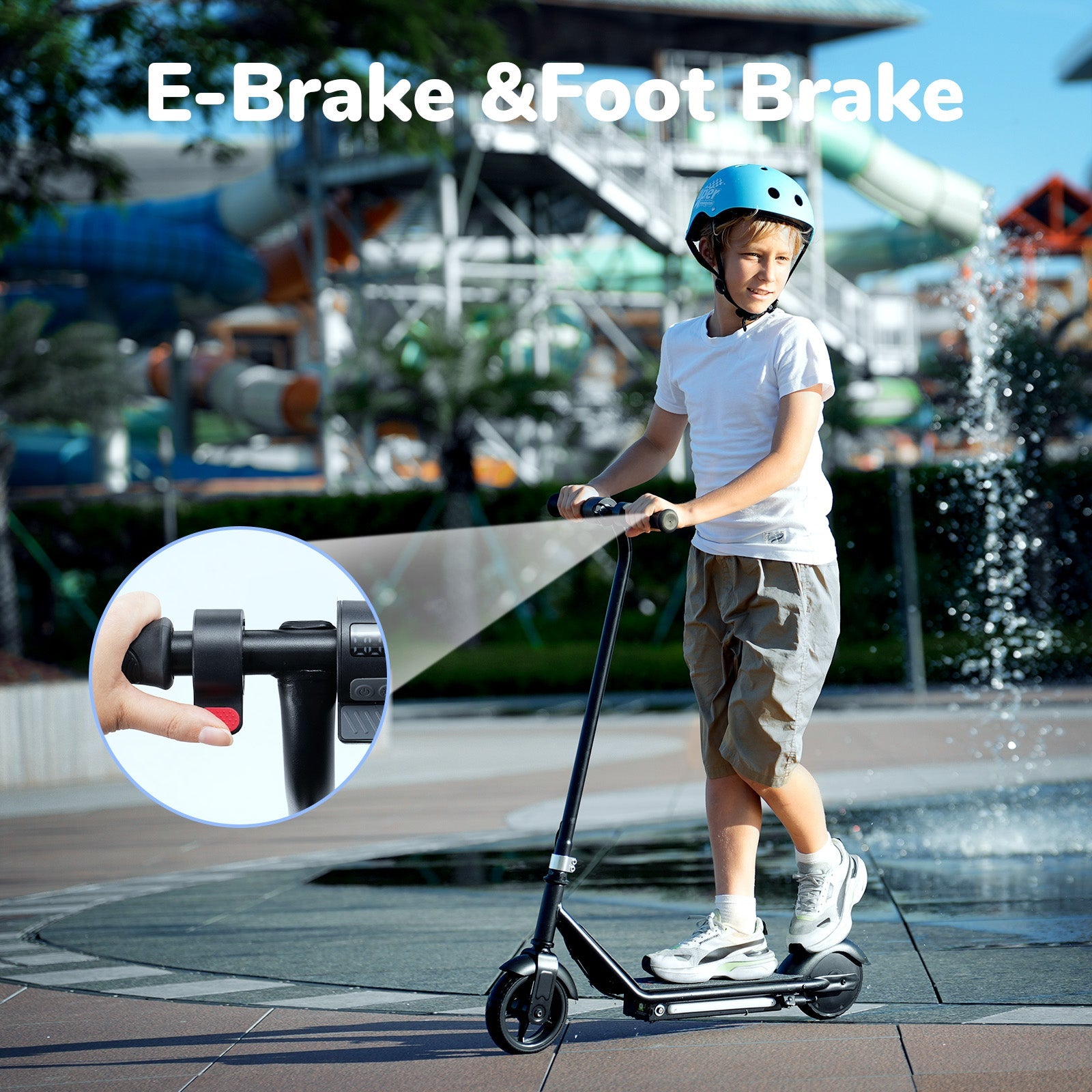 iK3 Electric Scooter, 150W Motor, LED Display for Kids Ages 6-14