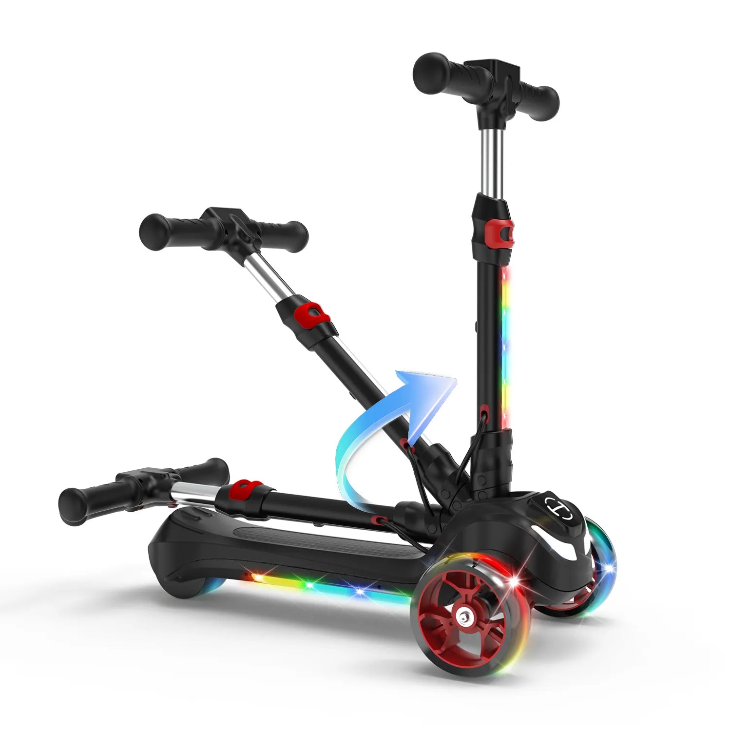 B2 Light Up 3-Wheels Scooter with Bluetooth Control for Age 3-8
