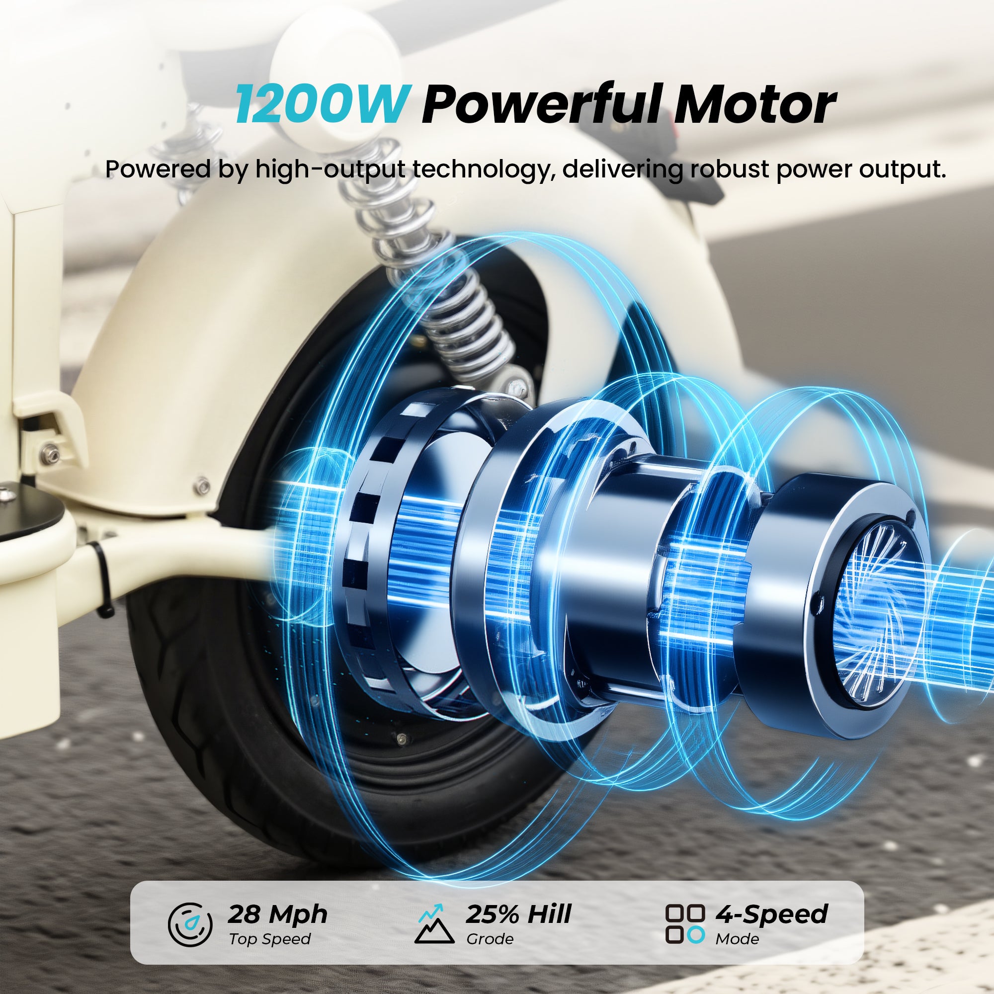 M16 Electric Scooter with Seat 1200W Powerful Motor