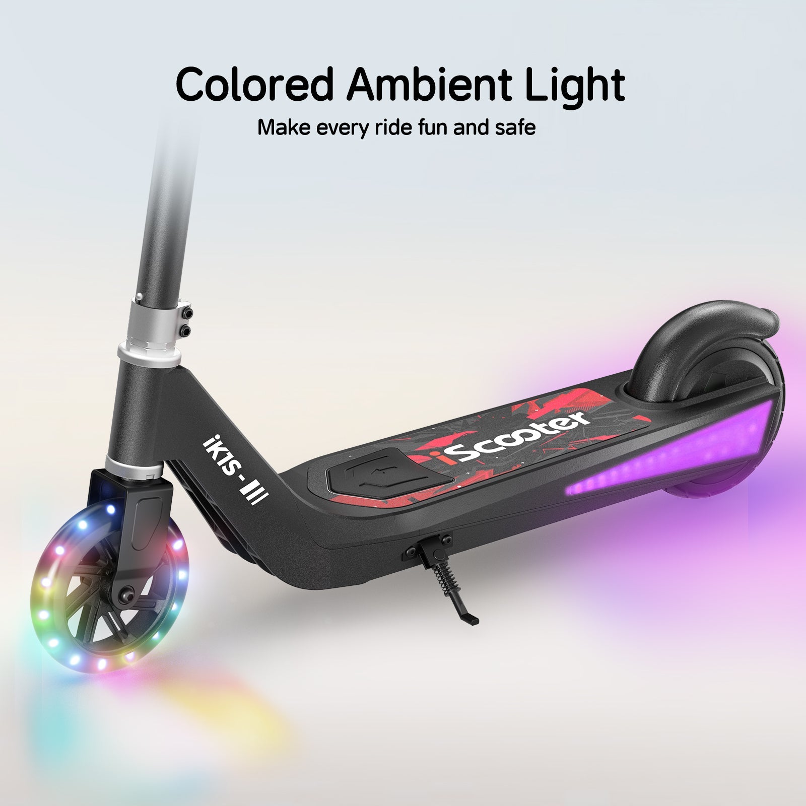 iK1 Electric Scooter for Kids Aged 6-10, Magnetic Safe Charging