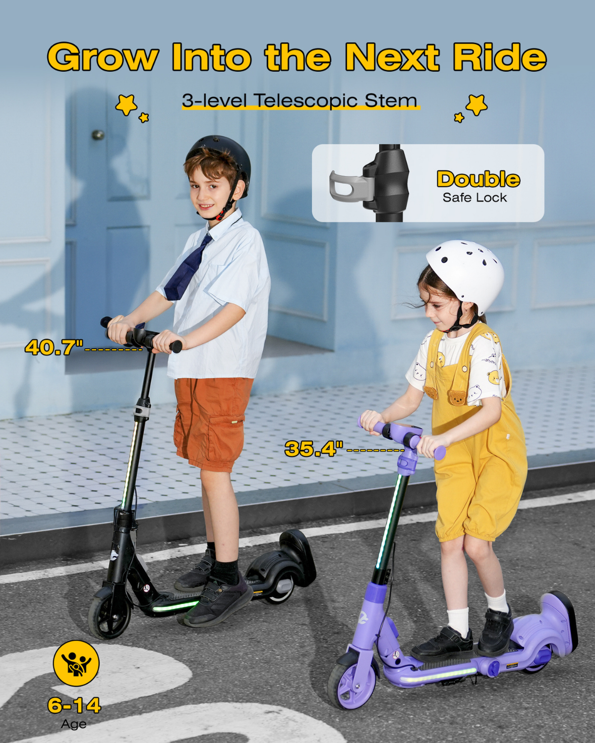 EK8 2-in-1 Electric Scooter with Seat for Kids