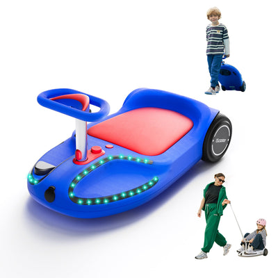 TC3 Electric Wiggle Car 4 in 1 Ride on Toy 3 Speed Modes For Ages 3+ with Lithium Rechargeable Battery＆Pull Rope