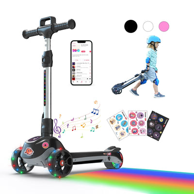 iK2 3-Wheel Electric Scooter Adjustable Height for Kids Ages 3-8 Unique Gift