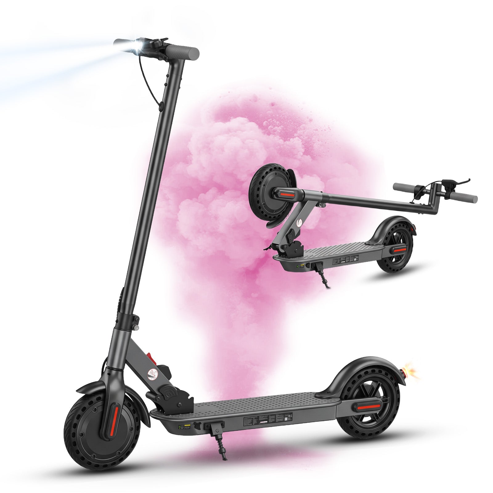 8.5"Electric Scooters,350W Adult Foldable Electric Scooter, Up to 18 MPH &24-34km Long-Range Portable Commuting Scooter