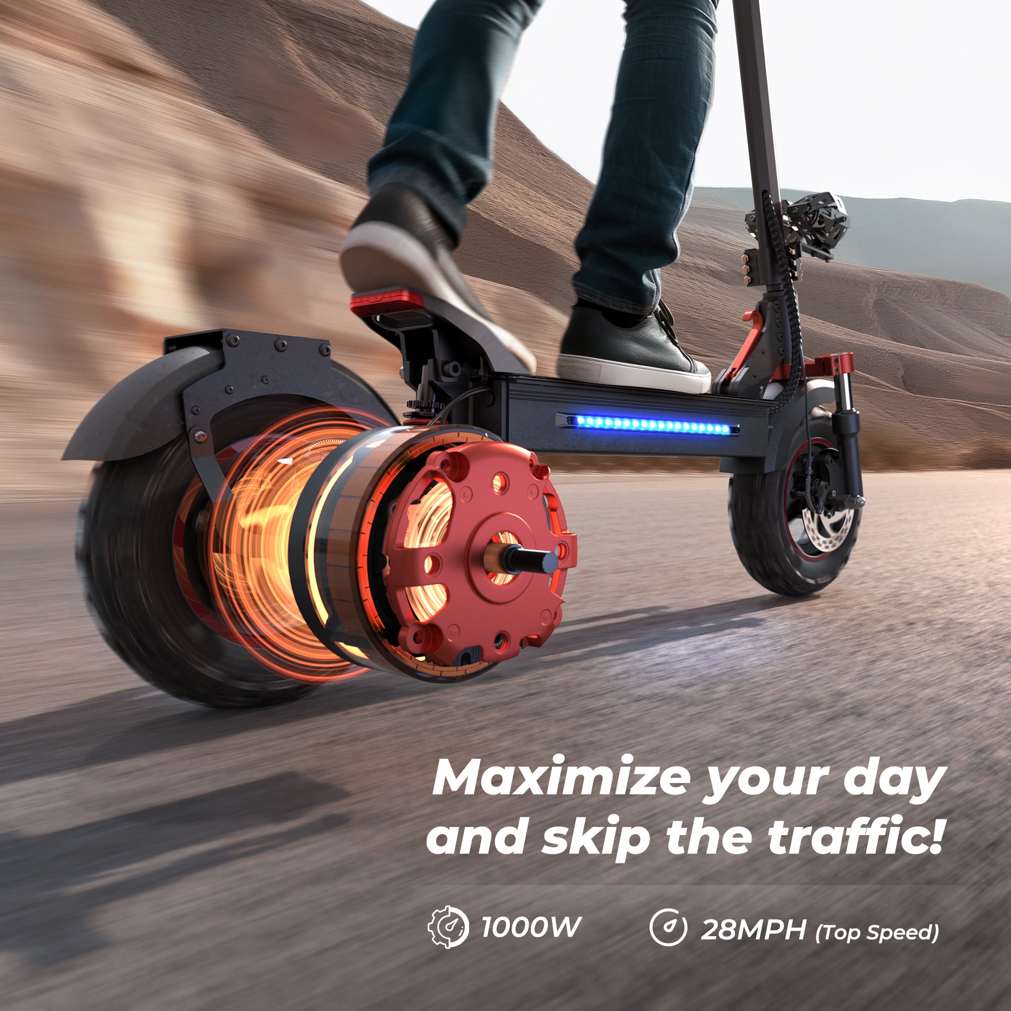 iX5S 1000W Electric Scooter 11" Off-Road Tires