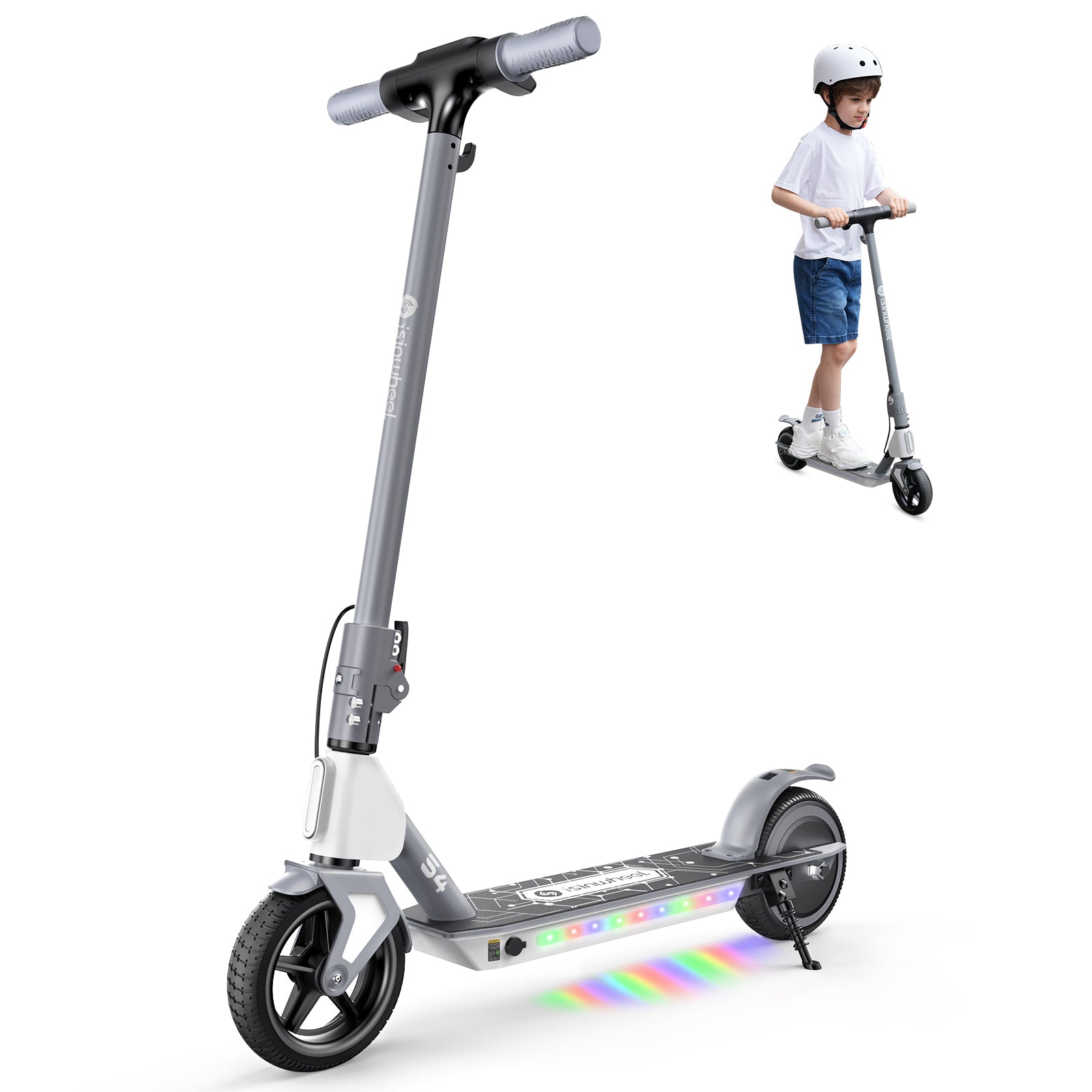 S4 Electric Scooter for Kids Ages 6-14, 200W Foldable Kids Electric Scooter