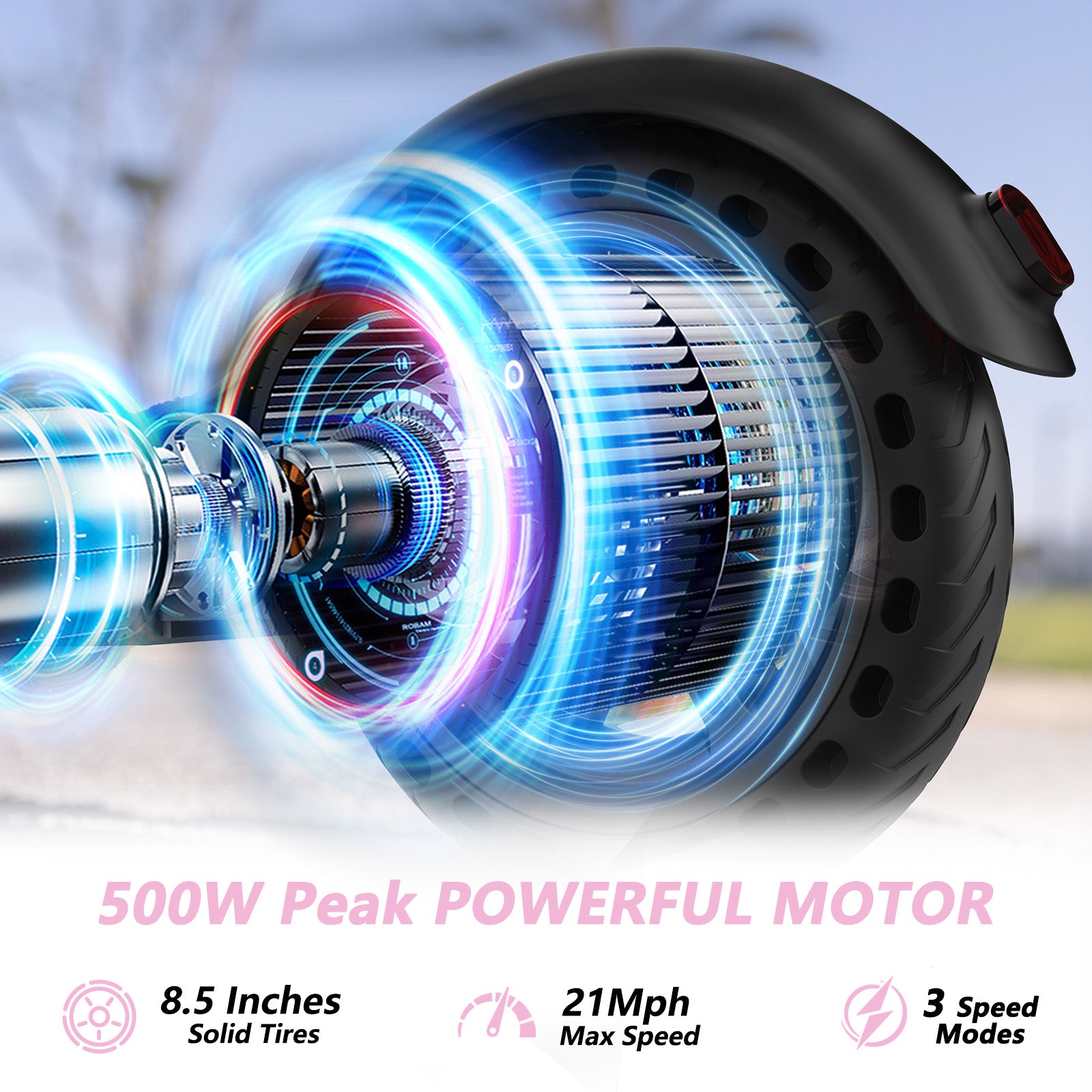 8.5"Electric Scooters,350W Adult Foldable Electric Scooter, Up to 18 MPH &24-34km Long-Range Portable Commuting Scooter