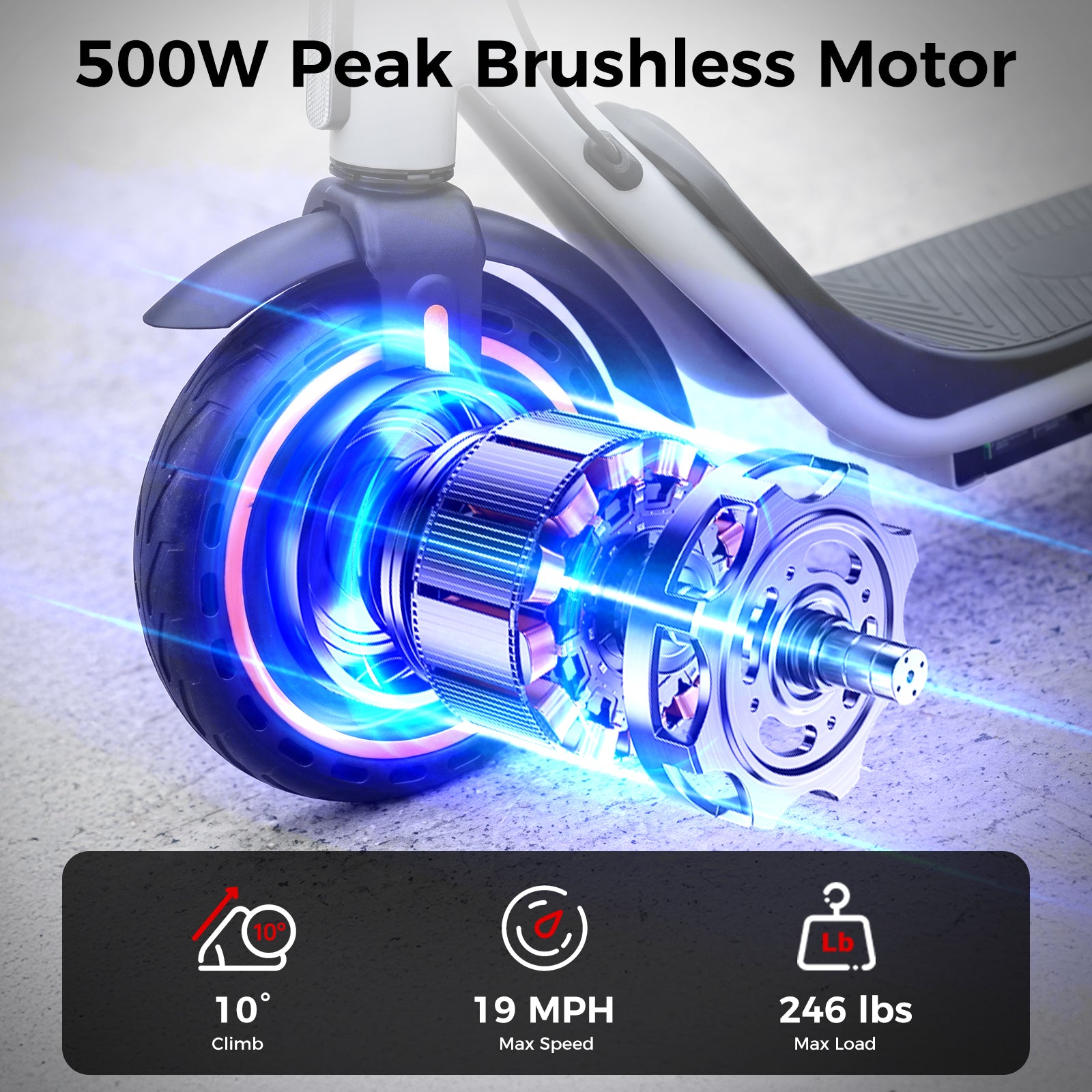 Adult Electric Scooter with Foldable Stem & Handlebar,8.5″Solid Tires,3 Speed Modes up to 18 mph, LED Display,and Cruise Control for Urban Commuting