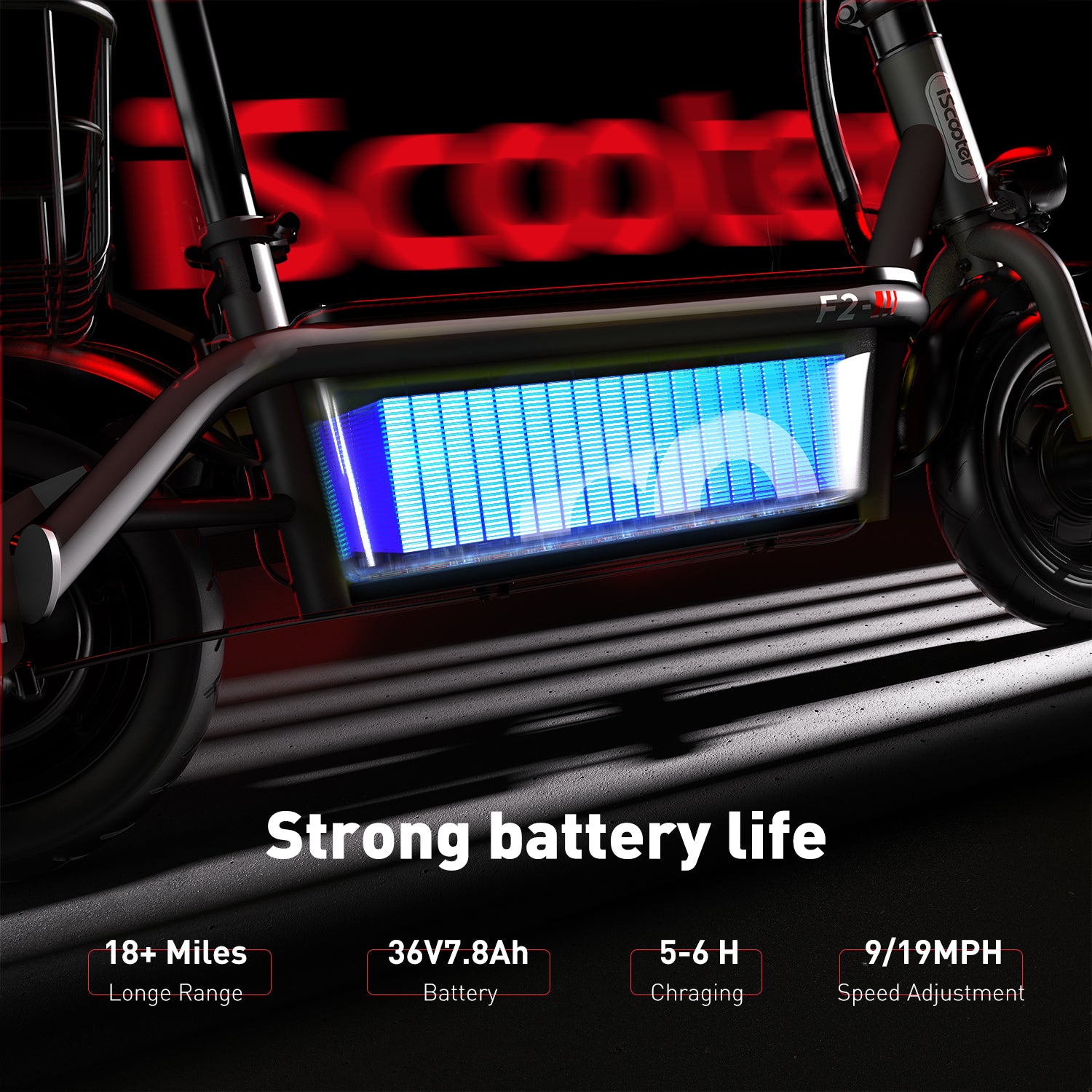 F2 Electric Scooter with Seat 10" Pneumatic Tire Yellow