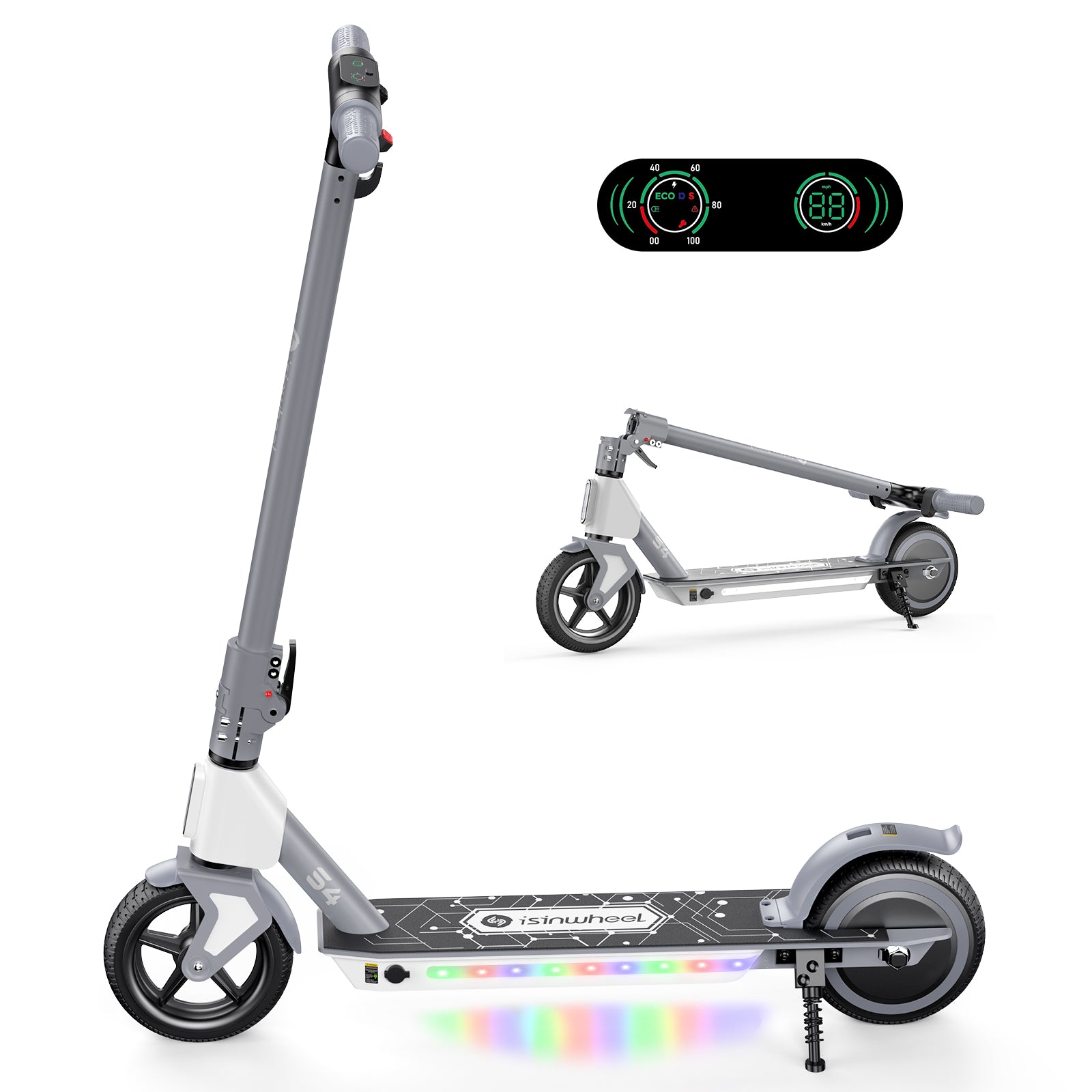 S4 Electric Scooter for Kids Ages 6-14, 200W Foldable Kids Electric Sc