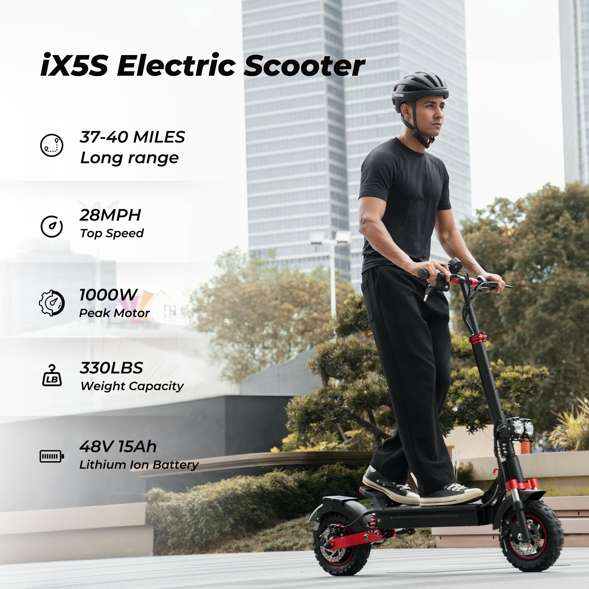 iX5S 1000W Electric Scooter 11" Off-Road Tires
