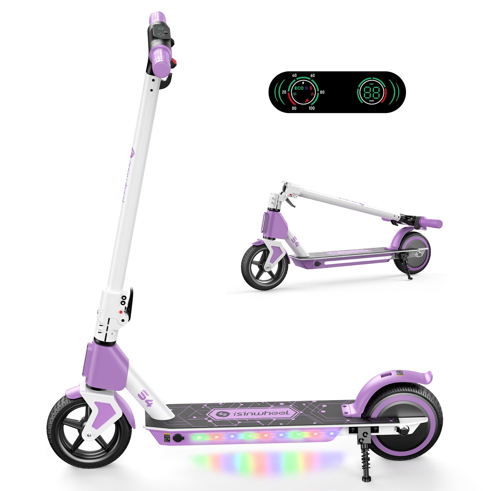 S4 Electric Scooter for Kids Ages 6-14, 200W Foldable Kids Electric Sc