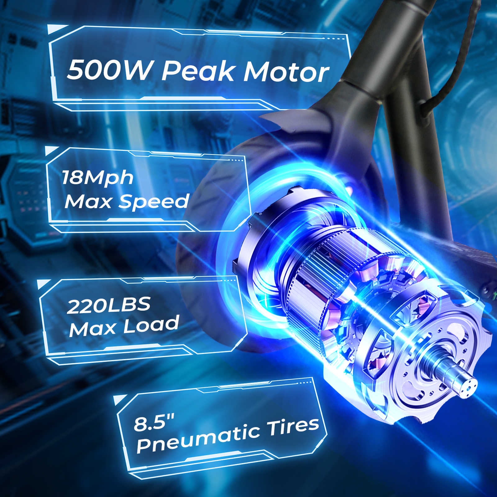 M3 Electric Scooter for Adults 500W Motor