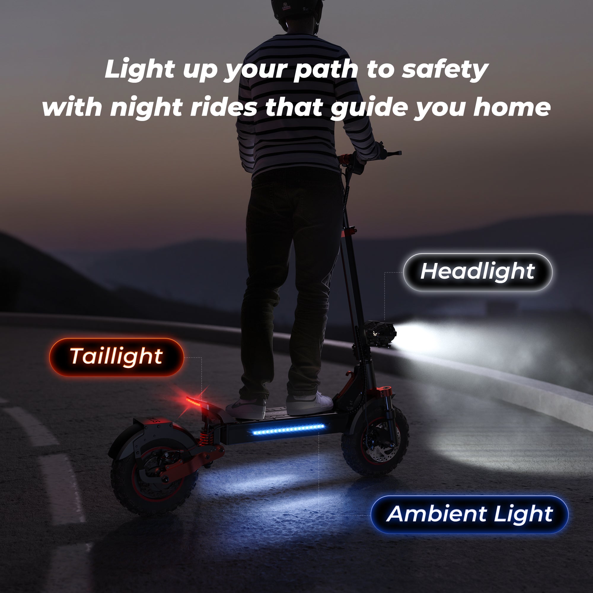 iX5S 1000W Electric Scooter 11" Off-Road Tires