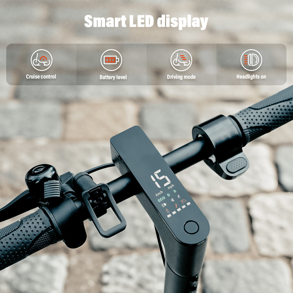 500W Peak Electric Scooter for Adults, Max 19mi Range 350W Escooter, 18mph 8.5in Tires Commuting E-Scooter, Cruise Control, Portable Folding Design, IW3