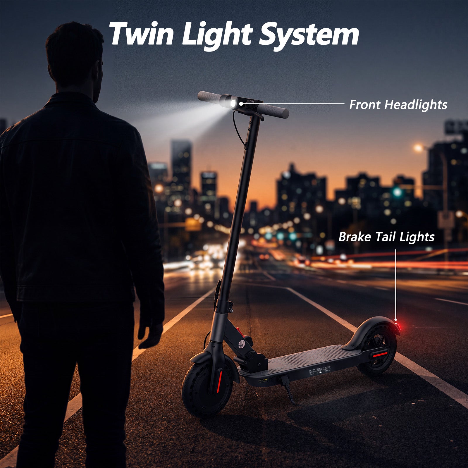8.5"Electric Scooters,350W Adult Foldable Electric Scooter, Up to 18 MPH &24-34km Long-Range Portable Commuting Scooter