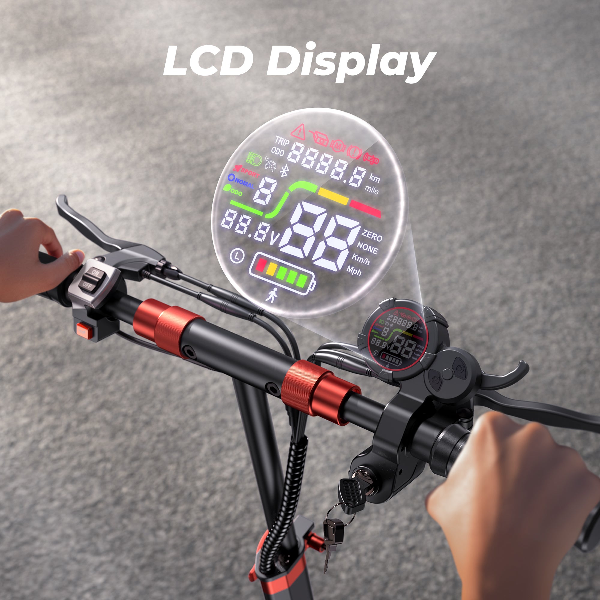 iX5S 1000W Electric Scooter 11" Off-Road Tires