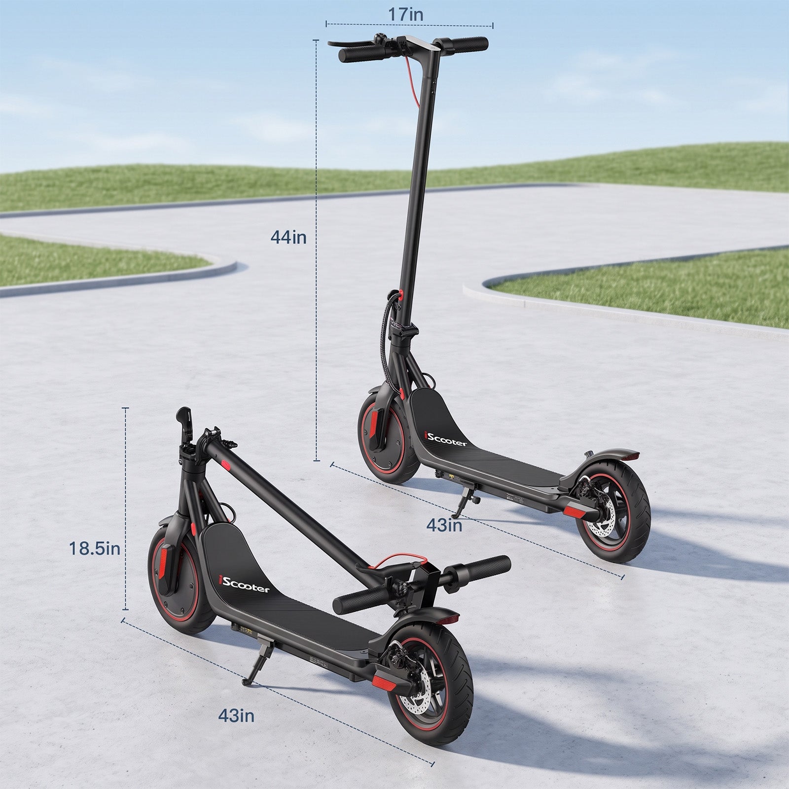 i8M Electric Scooter 15 Miles Long Range, 19 MPH Top Speed
