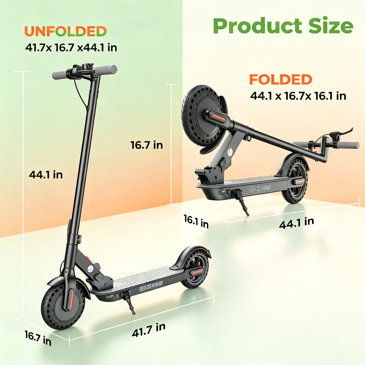 Foldable Electric Scooter for Adults,500W Peak Motor,Lightweight 28.4 lbs,21 Mile Range,Dual Braking System