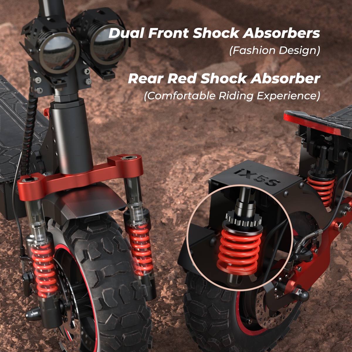 iX5S 1000W Electric Scooter 11" Off-Road Tires