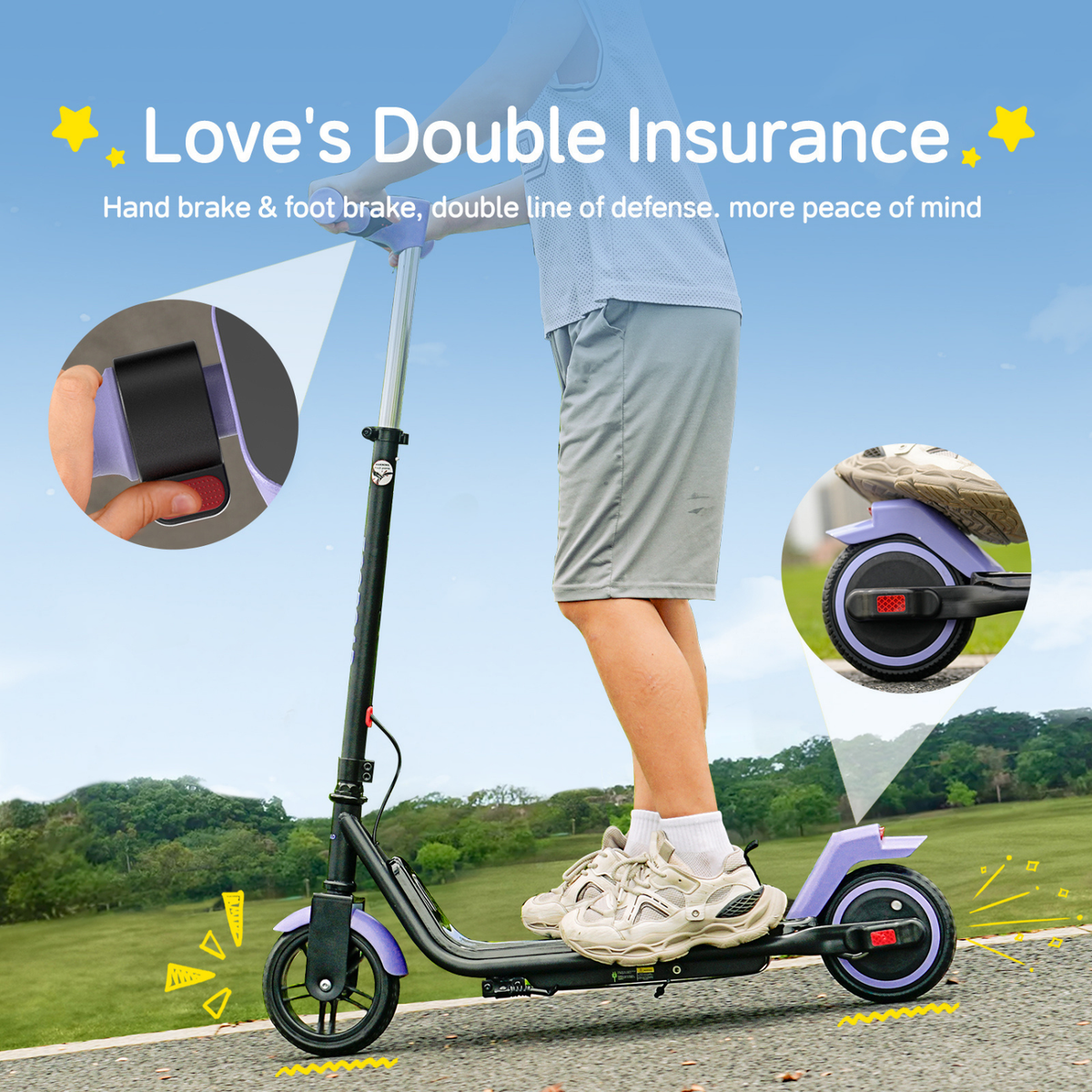 EK6 Electric Scooters for Kids Ages 6-14