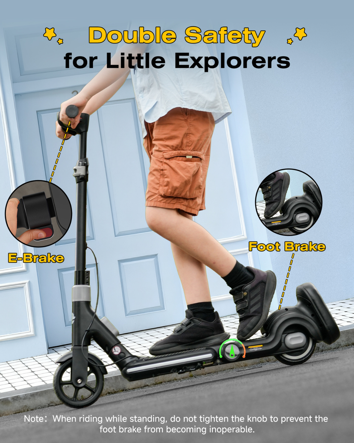 EK8 2-in-1 Electric Scooter with Seat for Kids