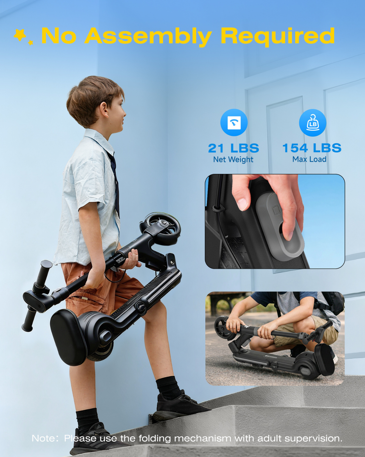 EK8 2-in-1 Electric Scooter with Seat for Kids