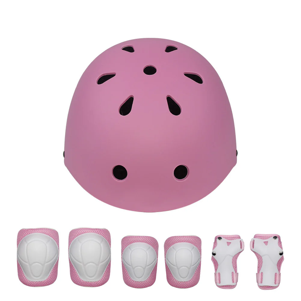 Kids Bike Helmet Set Skateboard Knee Pads Wrist Guards